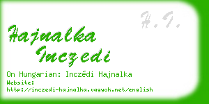 hajnalka inczedi business card